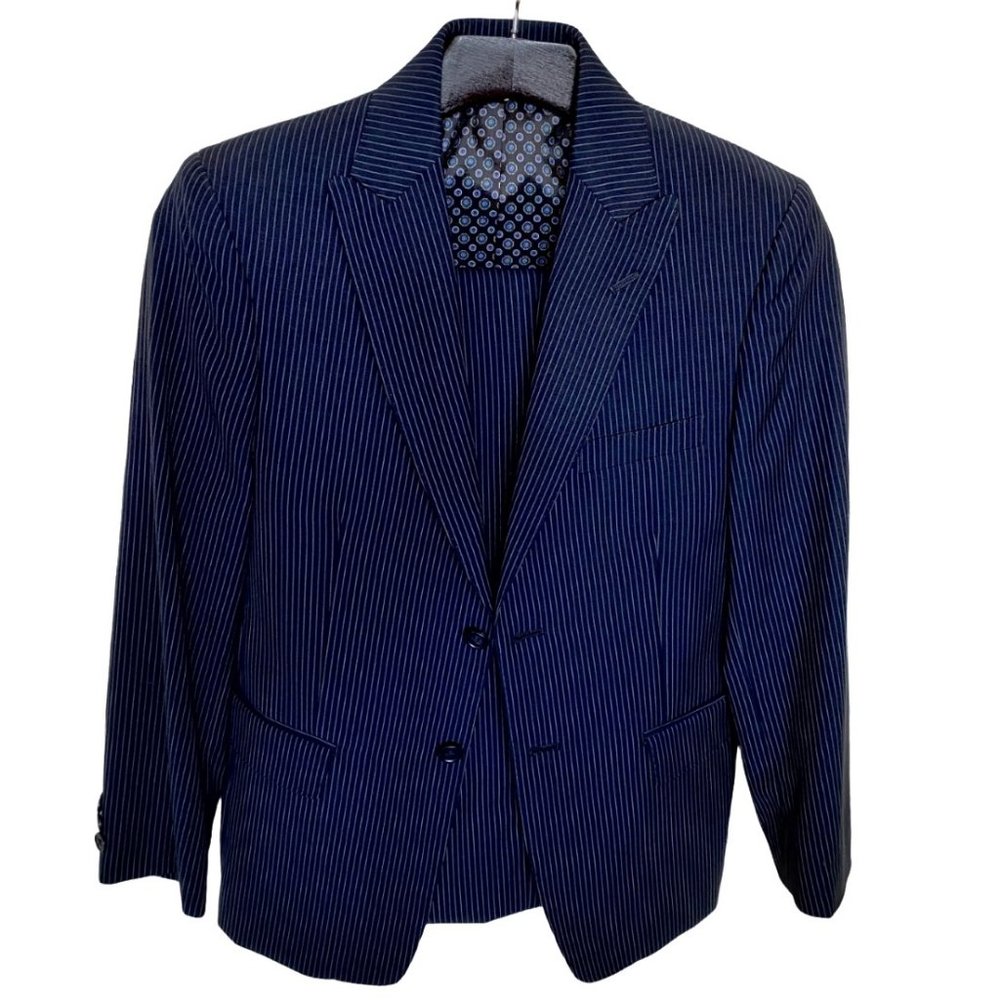Tallia navy blue pin striped suit size 12 regular